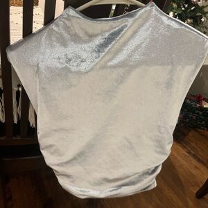 Abercrombie & Fitch Metallic Silver Blouse